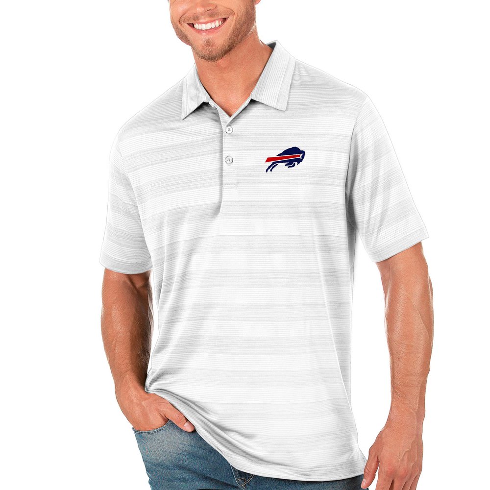 Buffalo Bills Antigua Compass Polo - White
