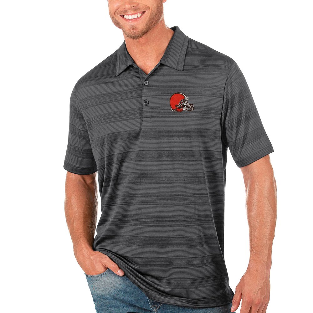Cleveland Browns Antigua Compass Polo - Charcoal