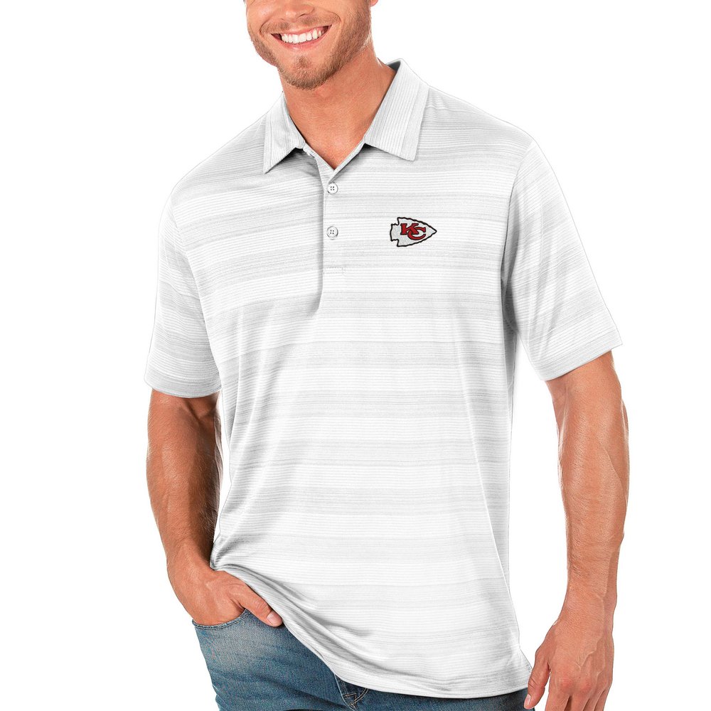 Kansas City Chiefs Antigua Compass Polo - White