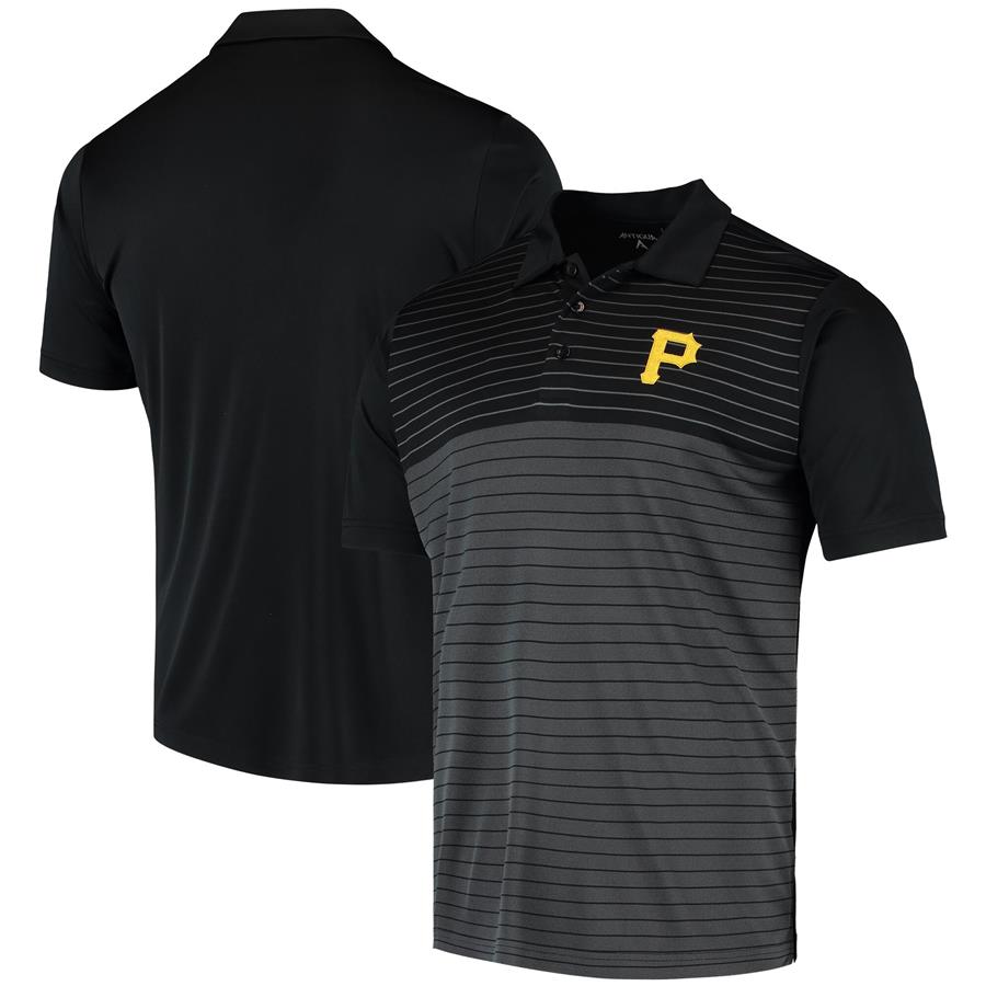 Pittsburgh Pirates Antigua Logo Relay Polo - Black