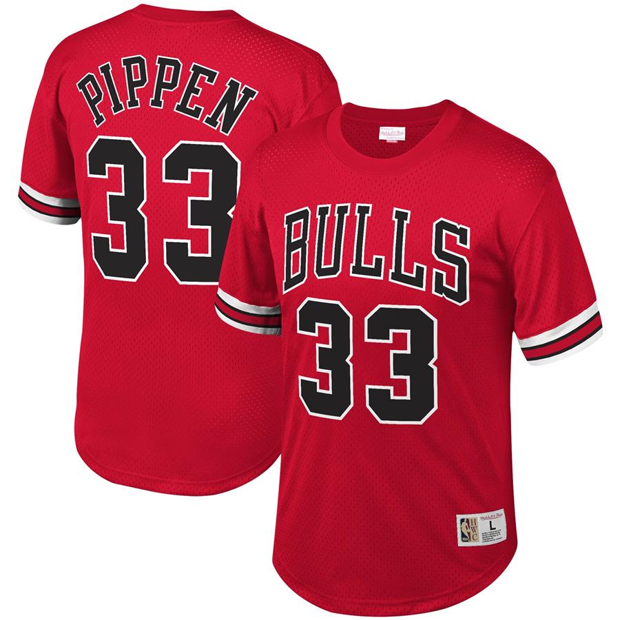 Scottie Pippen Chicago Bulls Mitchell & Ness Mesh T-Shirt - Red