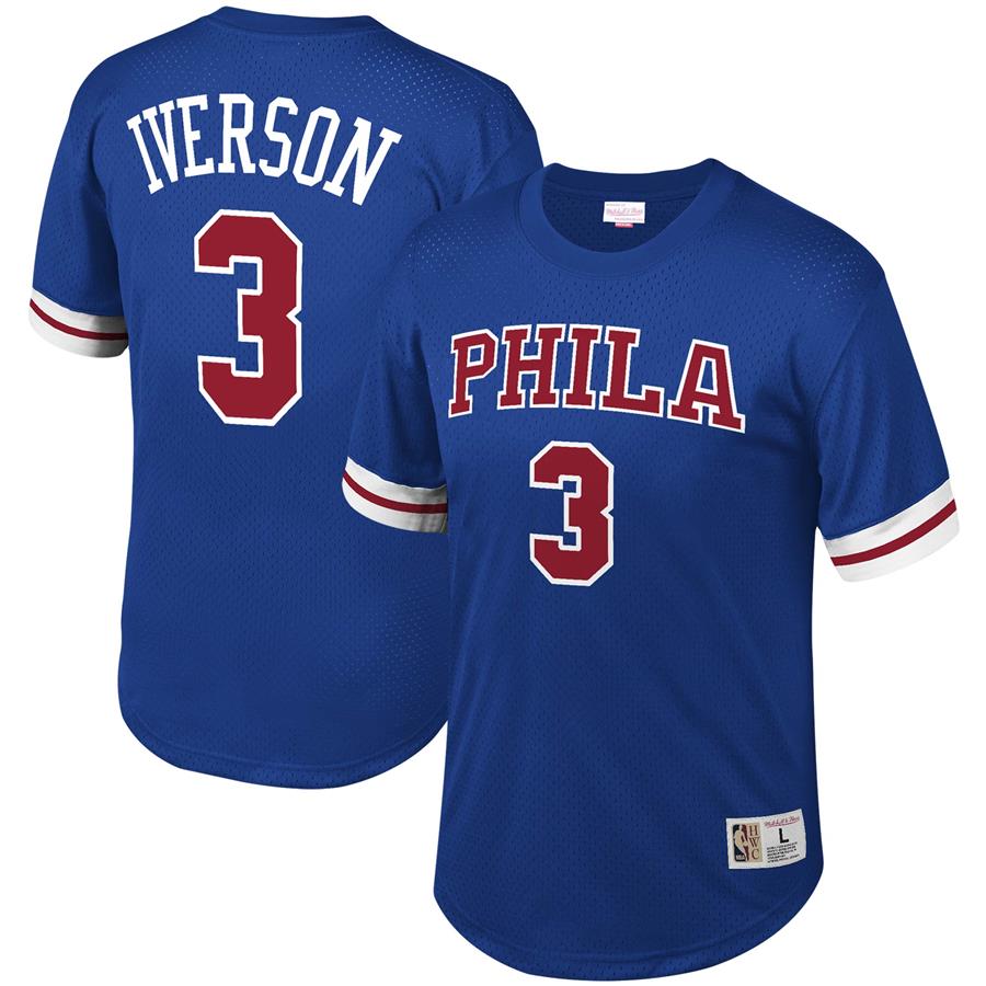 Allen Iverson Philadelphia 76ers Mitchell & Ness Mesh T-Shirt - Royal