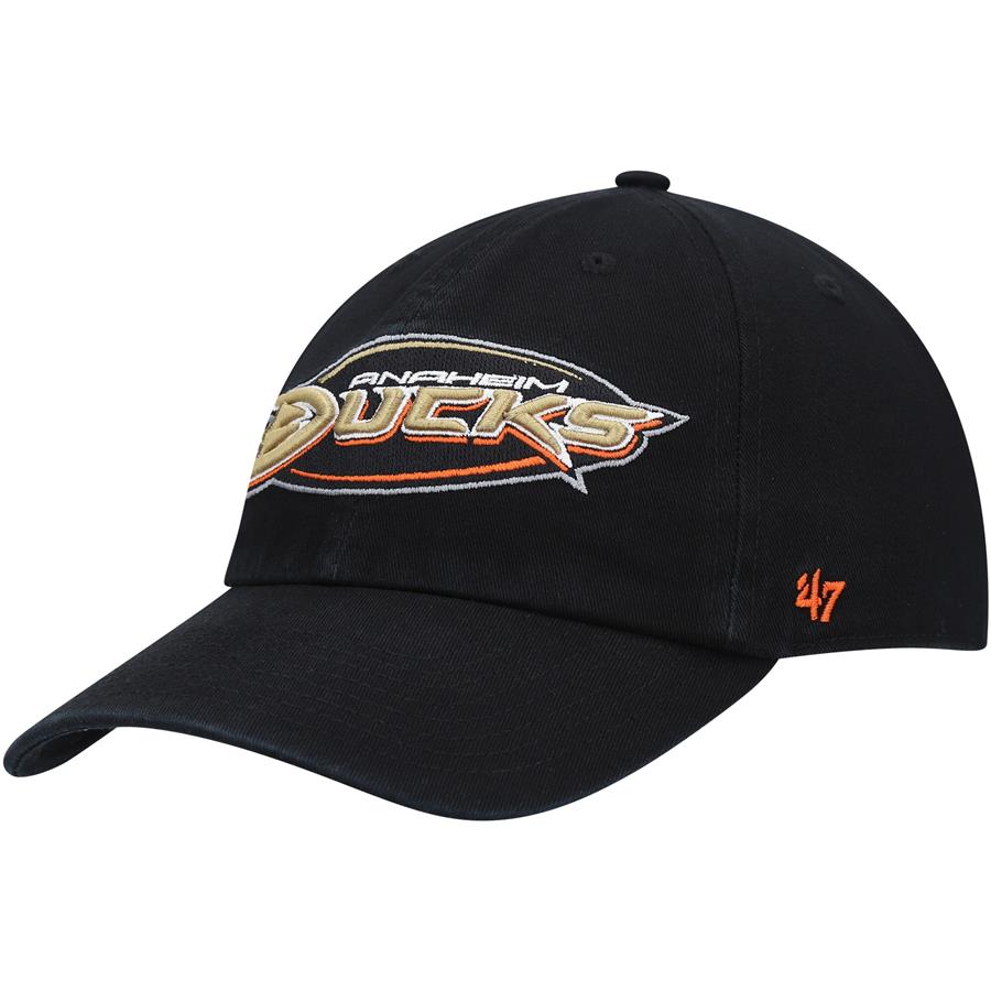 Anaheim Ducks '47 Team Clean Up Adjustable Hat - Black