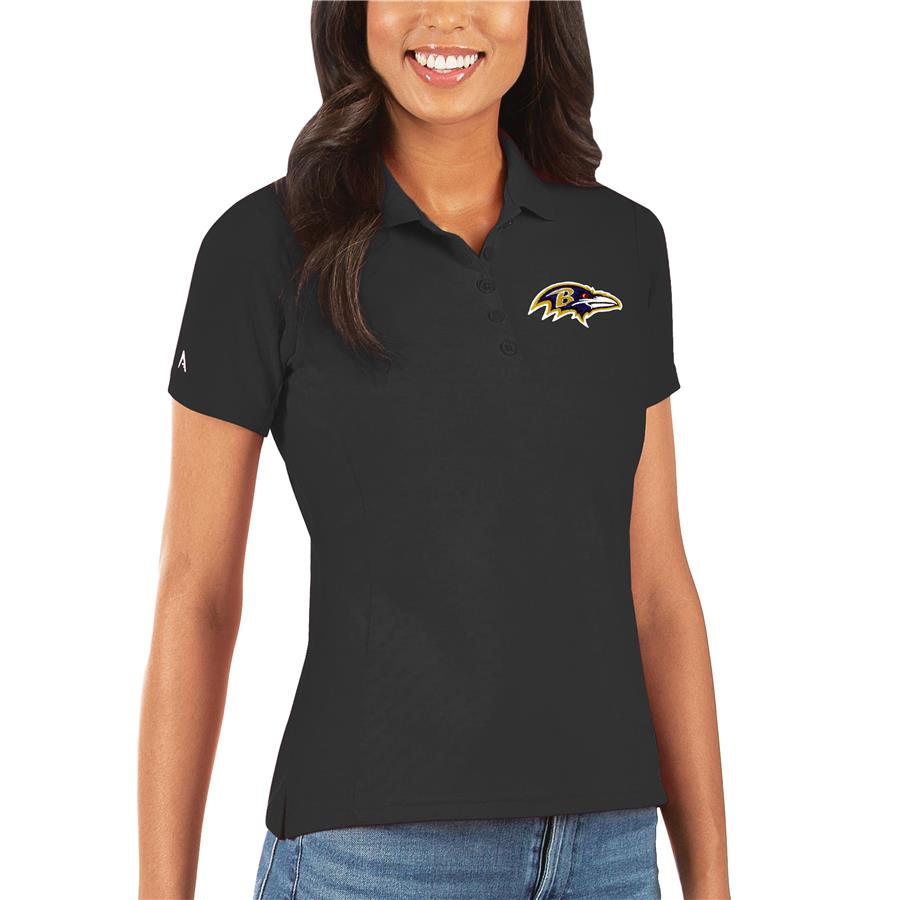 Baltimore Ravens Antigua Women's Legacy Pique Polo - Black