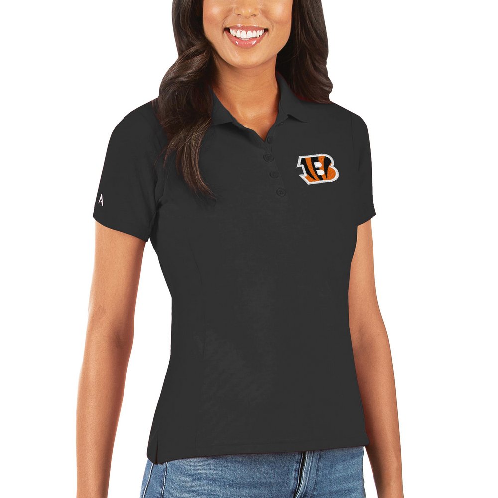 Cincinnati Bengals Antigua Women's Legacy Pique Polo - Black