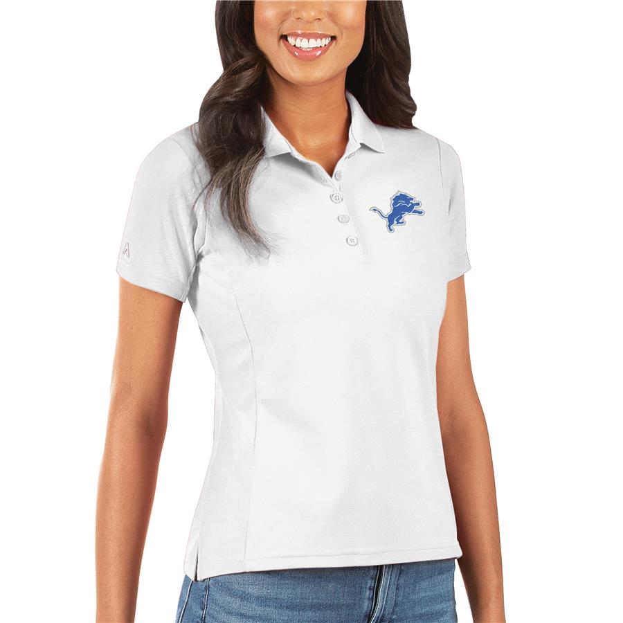 Detroit Lions Antigua Women's Legacy Pique Polo - White
