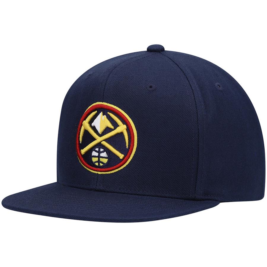 Denver Nuggets Mitchell & Ness Ground Snapback Hat - Navy