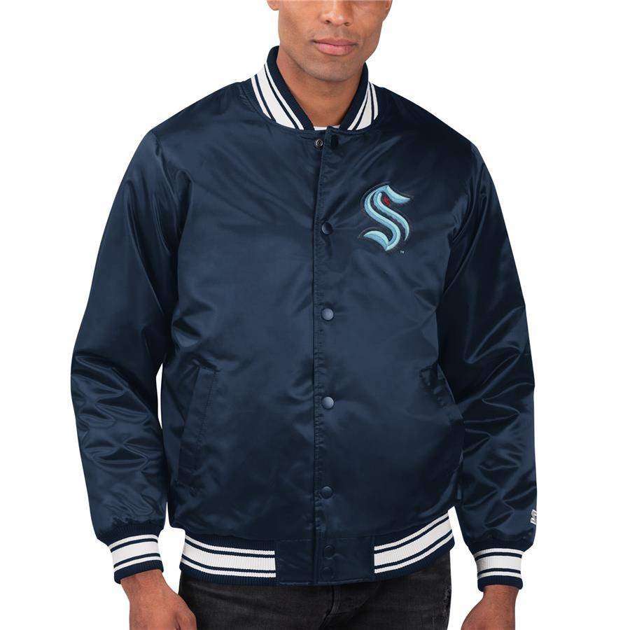 Seattle Kraken Starter Full-Button Jacket - Navy