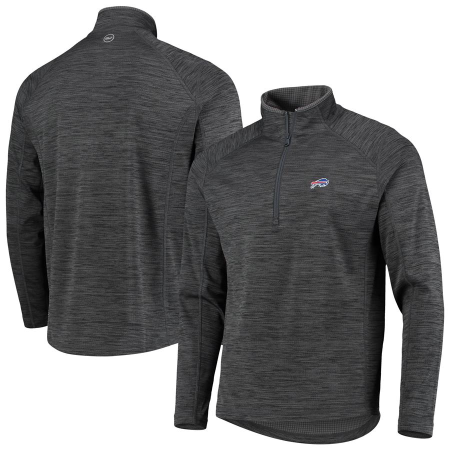 Buffalo Bills Vineyard Vines Sankaty Half-Zip Jacket - Heathered Charcoal