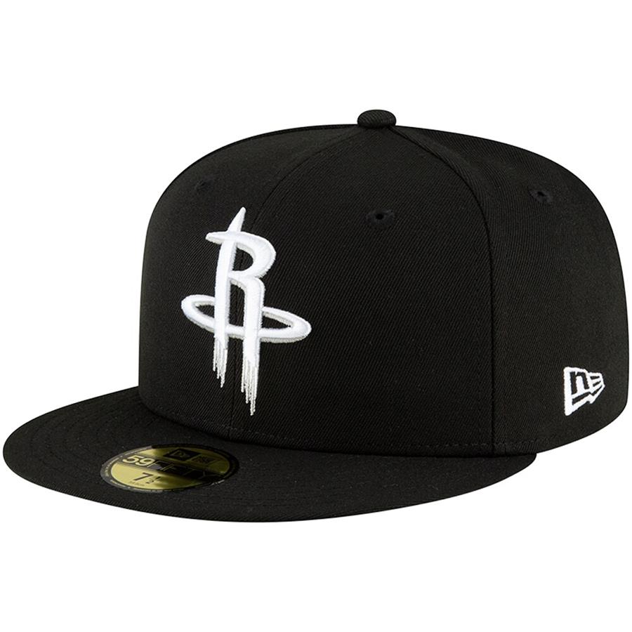 Houston Rockets New Era Pink Undervisor 59FIFTY Fitted Hat - Black