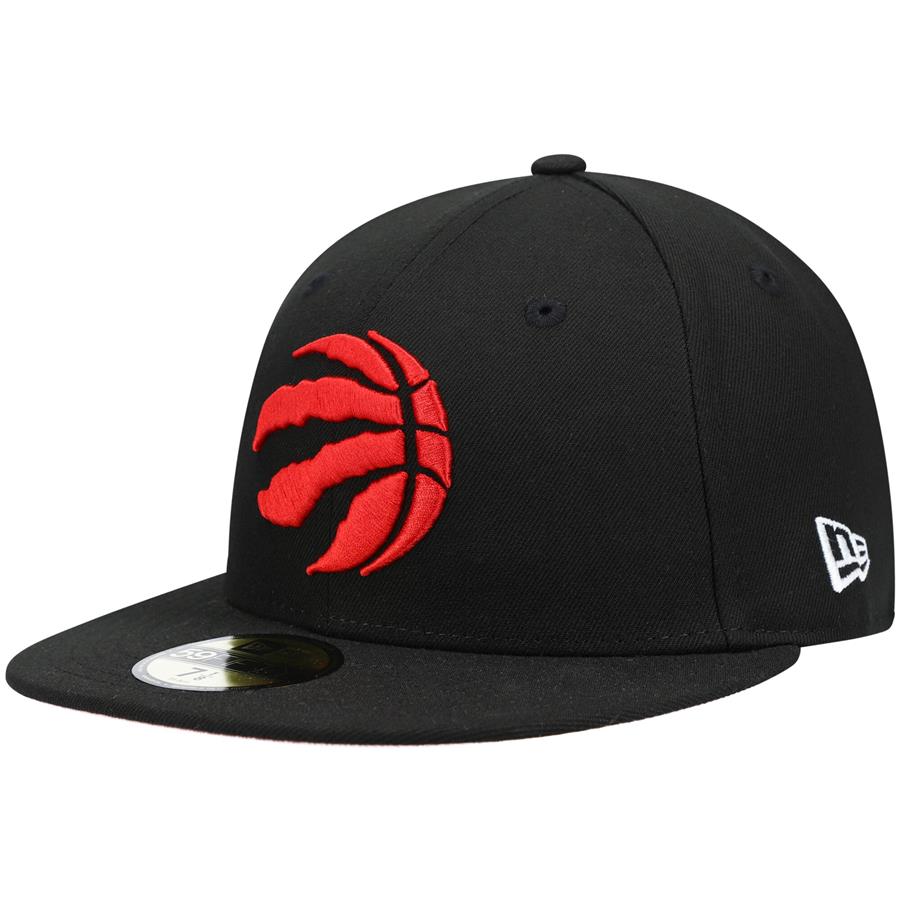 Toronto Raptors New Era Pink Undervisor 59FIFTY Fitted Hat - Black