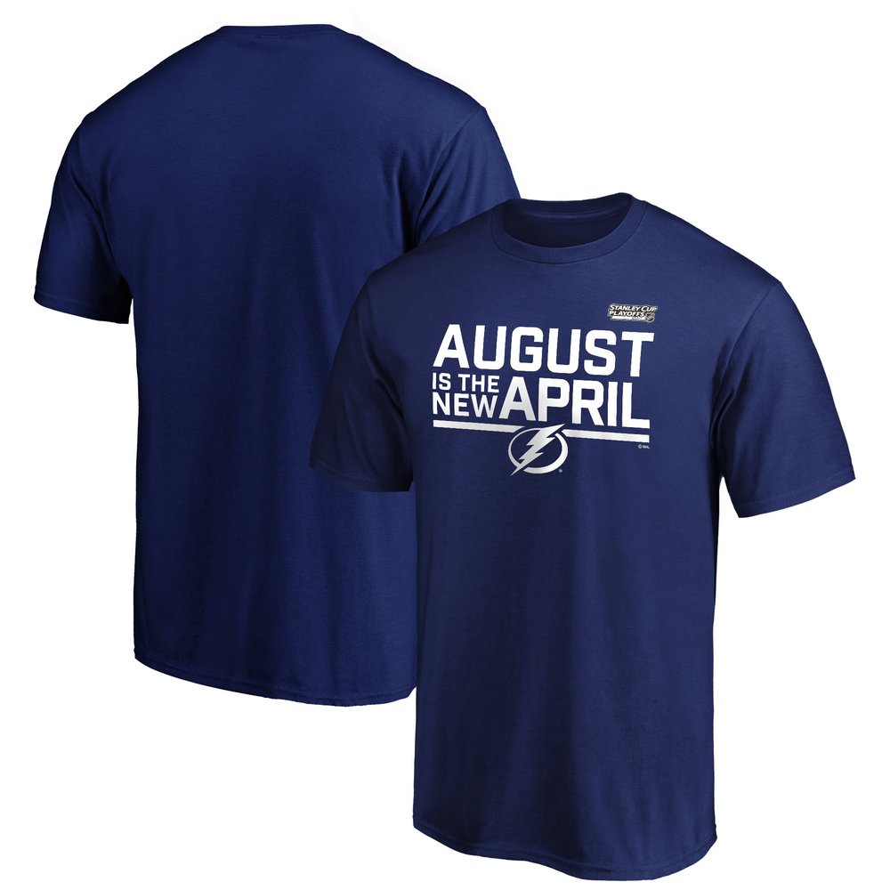 Tampa Bay Lightning Fanatics Branded 2020 Stanley Cup Playoffs Bound August Is The New April T-Shirt - Royal