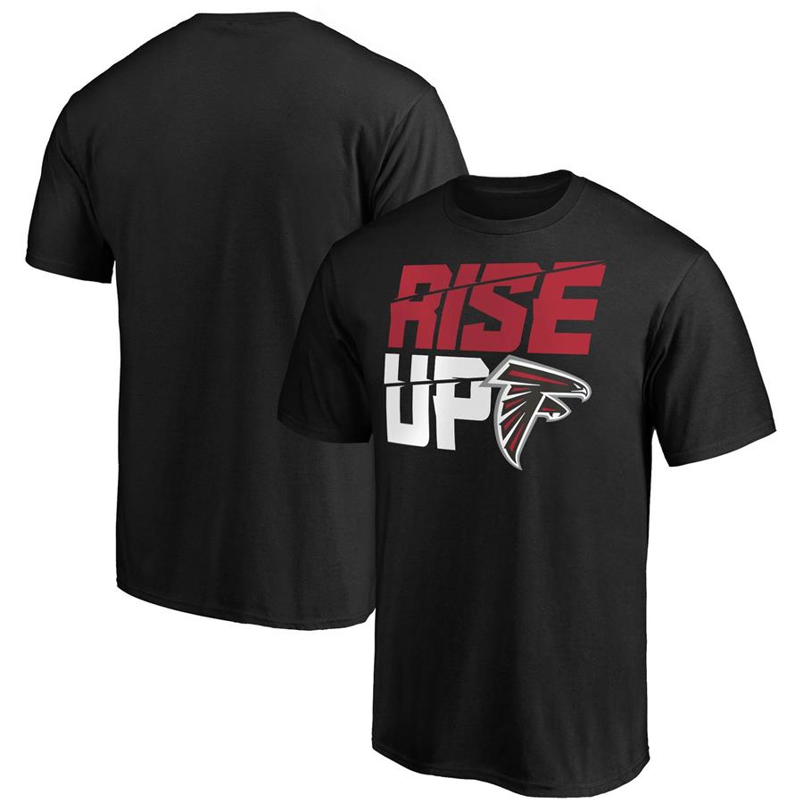 Atlanta Falcons Fanatics Branded Logo Hometown Rise Up T-Shirt - Black