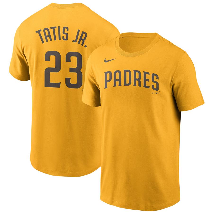 Fernando Tatis Jr. San Diego Padres Nike Name & Number T-Shirt - Gold