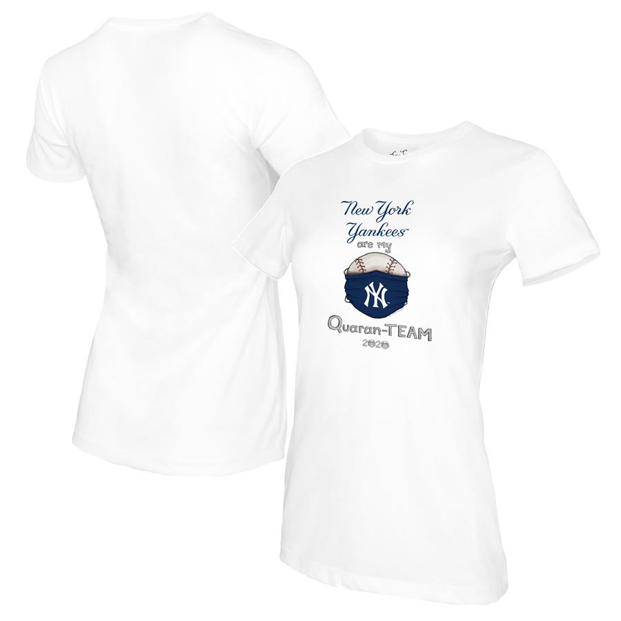 Женская футболка New York Yankees Tiny Turnip QuaranTeam (белый)