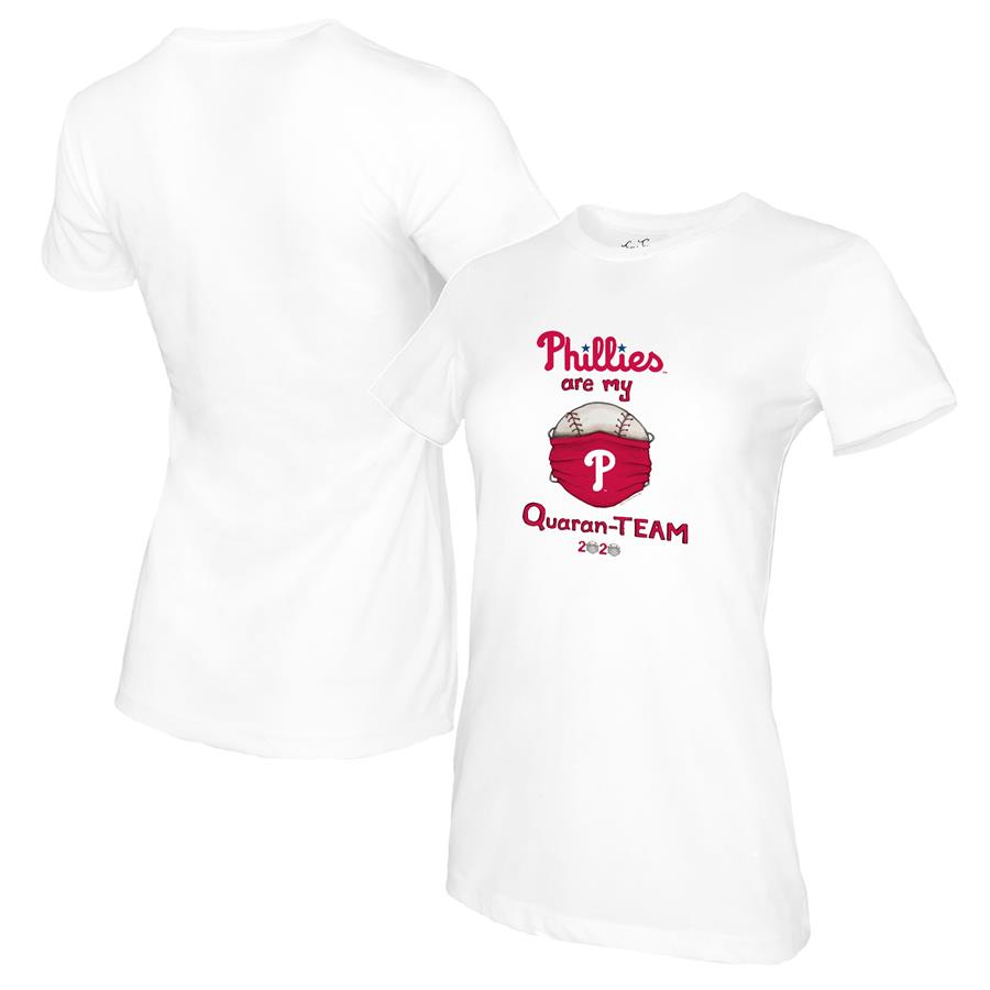 Philadelphia Phillies Tiny Turnip Women's QuaranTeam T-Shirt - White