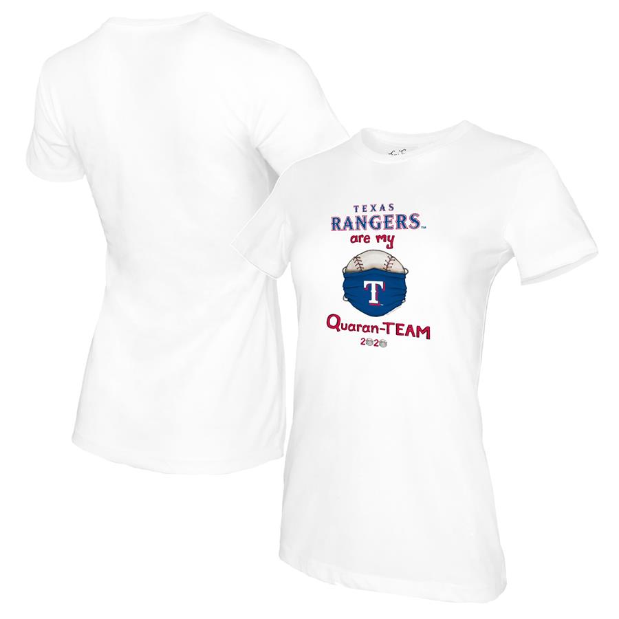 Texas Rangers Tiny Turnip Women's QuaranTeam T-Shirt - White