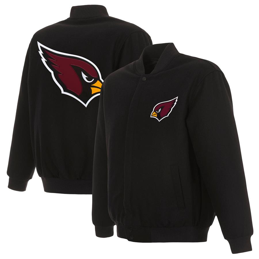 Arizona Cardinals JH Design Reversible Full-Snap Jacket - Black