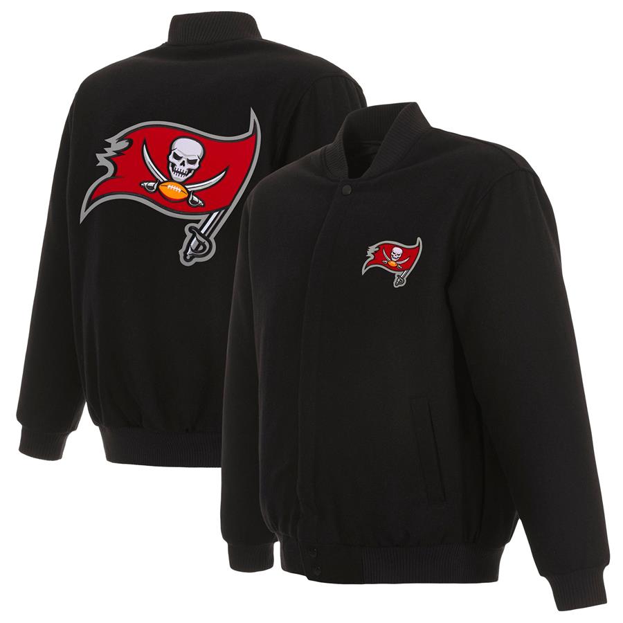Tampa Bay Buccaneers JH Design Reversible Full-Snap Jacket - Black