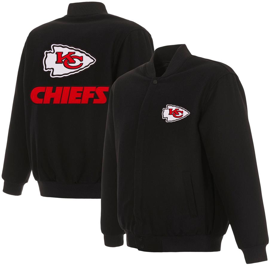 Kansas City Chiefs JH Design Reversible Full-Snap Jacket - Black