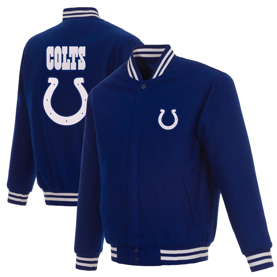 Indianapolis Colts JH Design Reversible Full-Snap Jacket - Royal