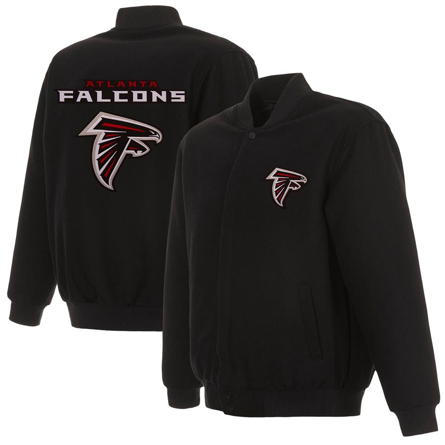 Atlanta Falcons JH Design Reversible Full-Snap Jacket - Black