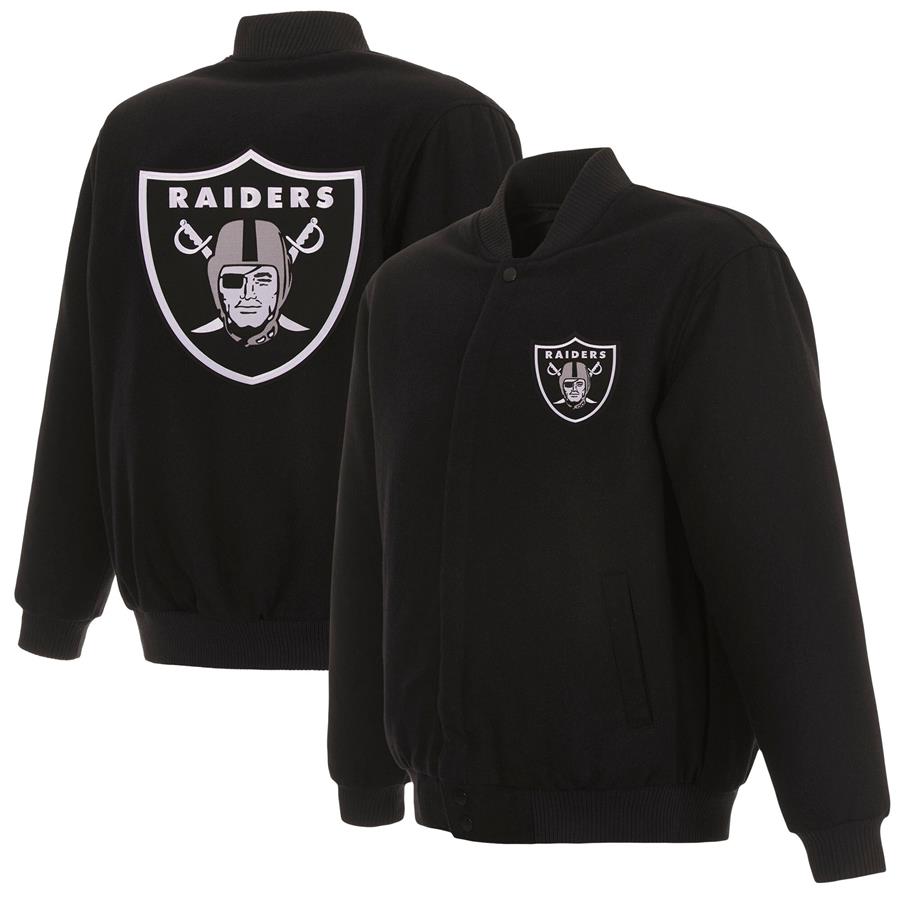 Las Vegas Raiders JH Design Reversible Full-Snap Jacket - Black