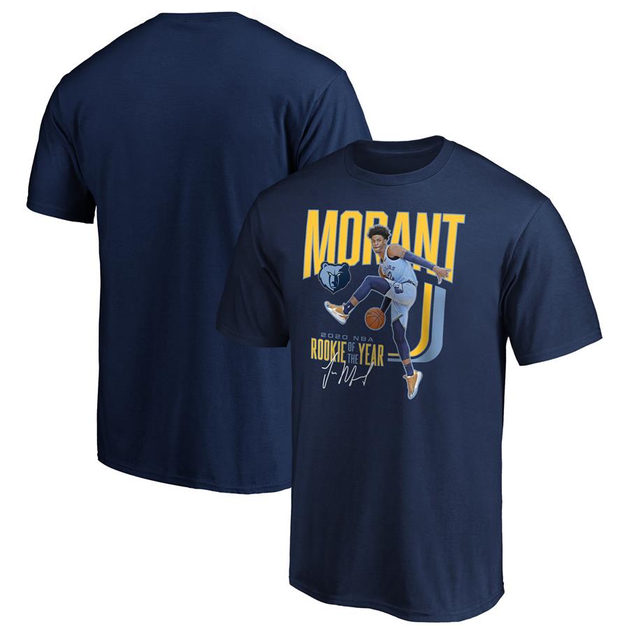 Ja Morant Memphis Grizzlies Fanatics Branded 2020 NBA Rookie of the Year T-Shirt - Navy