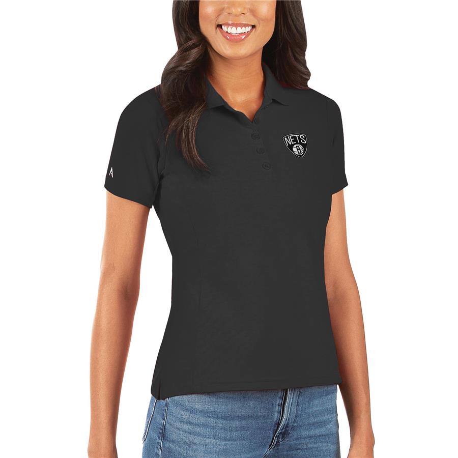 Brooklyn Nets Antigua Women's Legacy Pique Polo - Black