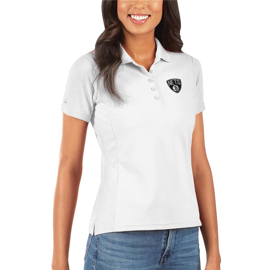 Brooklyn Nets Antigua Women's Legacy Pique Polo - White