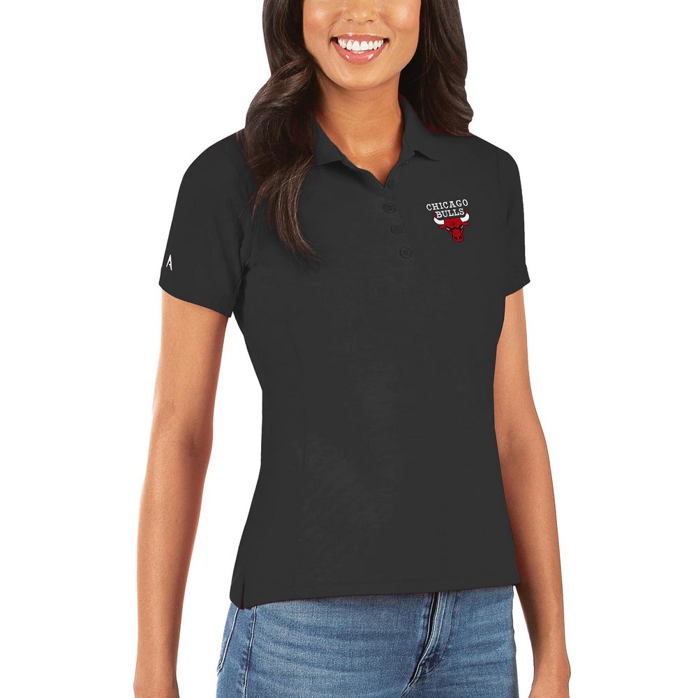 Chicago Bulls Antigua Women's Legacy Pique Polo - Black