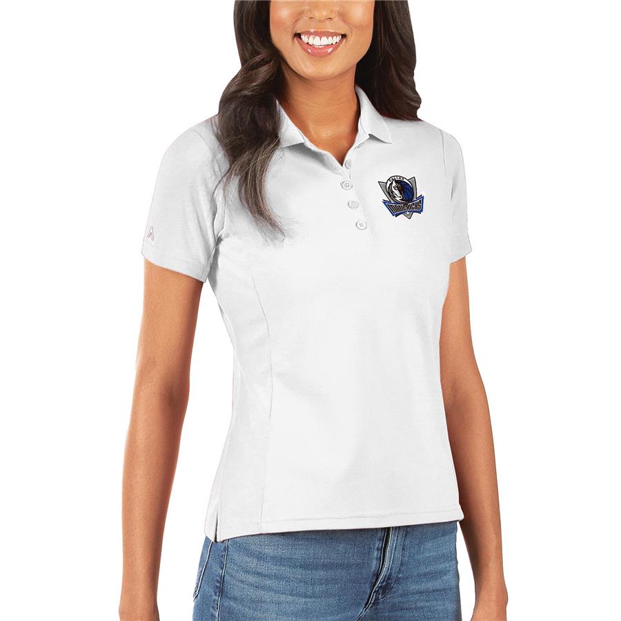 Dallas Mavericks Antigua Women's Legacy Pique Polo - White