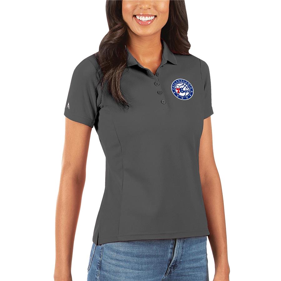 Philadelphia 76ers Antigua Women's Legacy Pique Polo - Gray