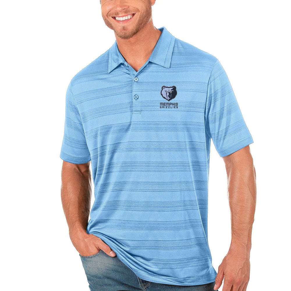 Memphis Grizzlies Antigua Compass Polo - Light Blue