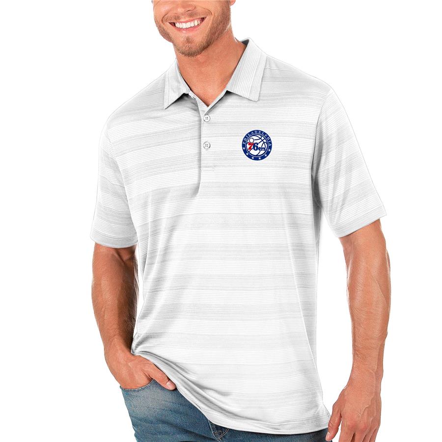 Philadelphia 76ers Antigua Compass Polo - White