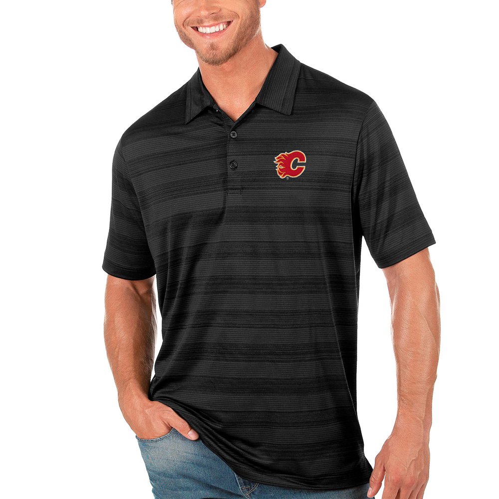 Calgary Flames Antigua Compass Polo - Black