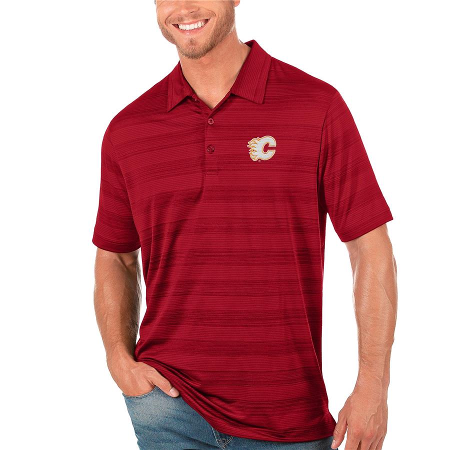 Calgary Flames Antigua Compass Polo - Red