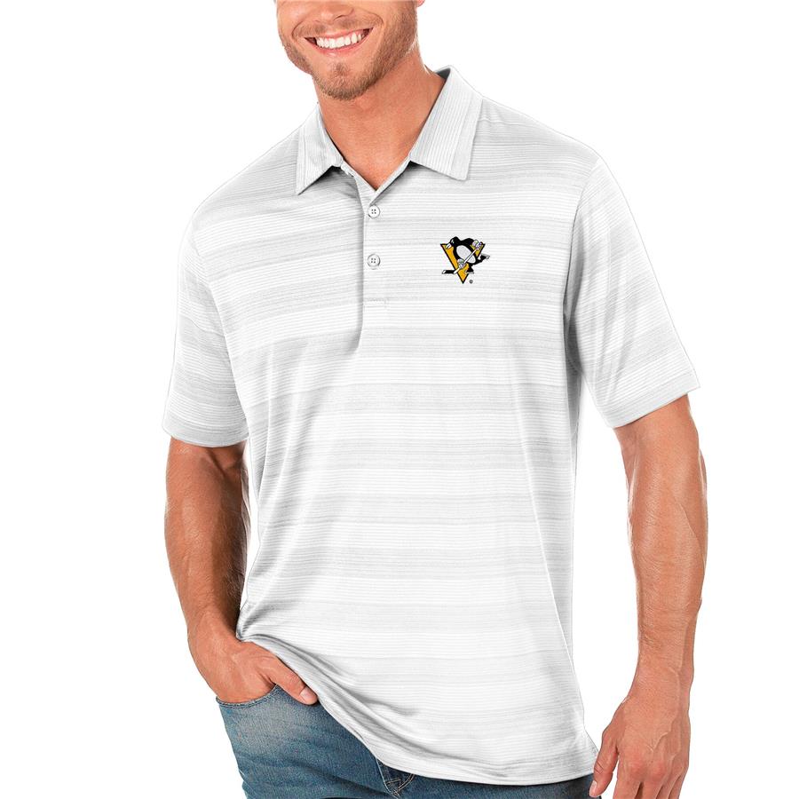 Pittsburgh Penguins Antigua Compass Polo - White