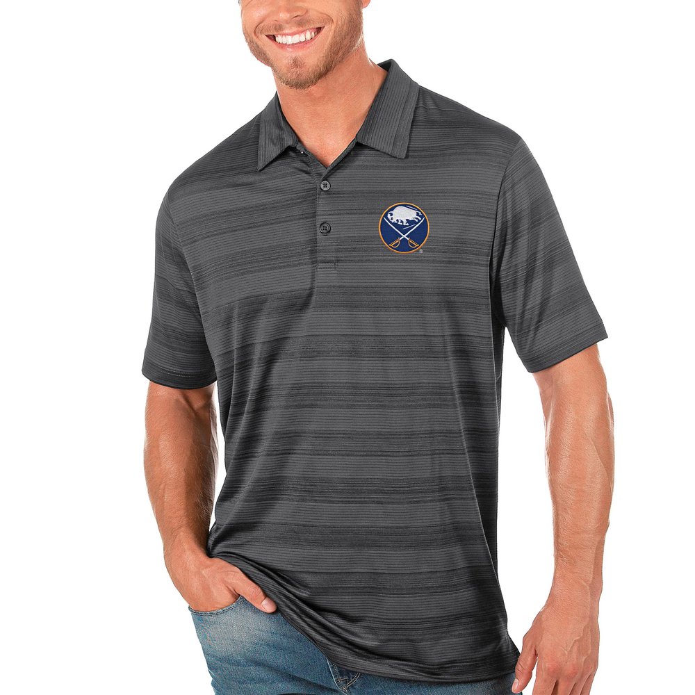 Buffalo Sabres Antigua Compass Polo - Charcoal