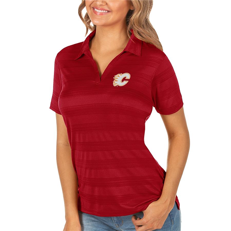 Calgary Flames Antigua Women's Compass Polo - Red