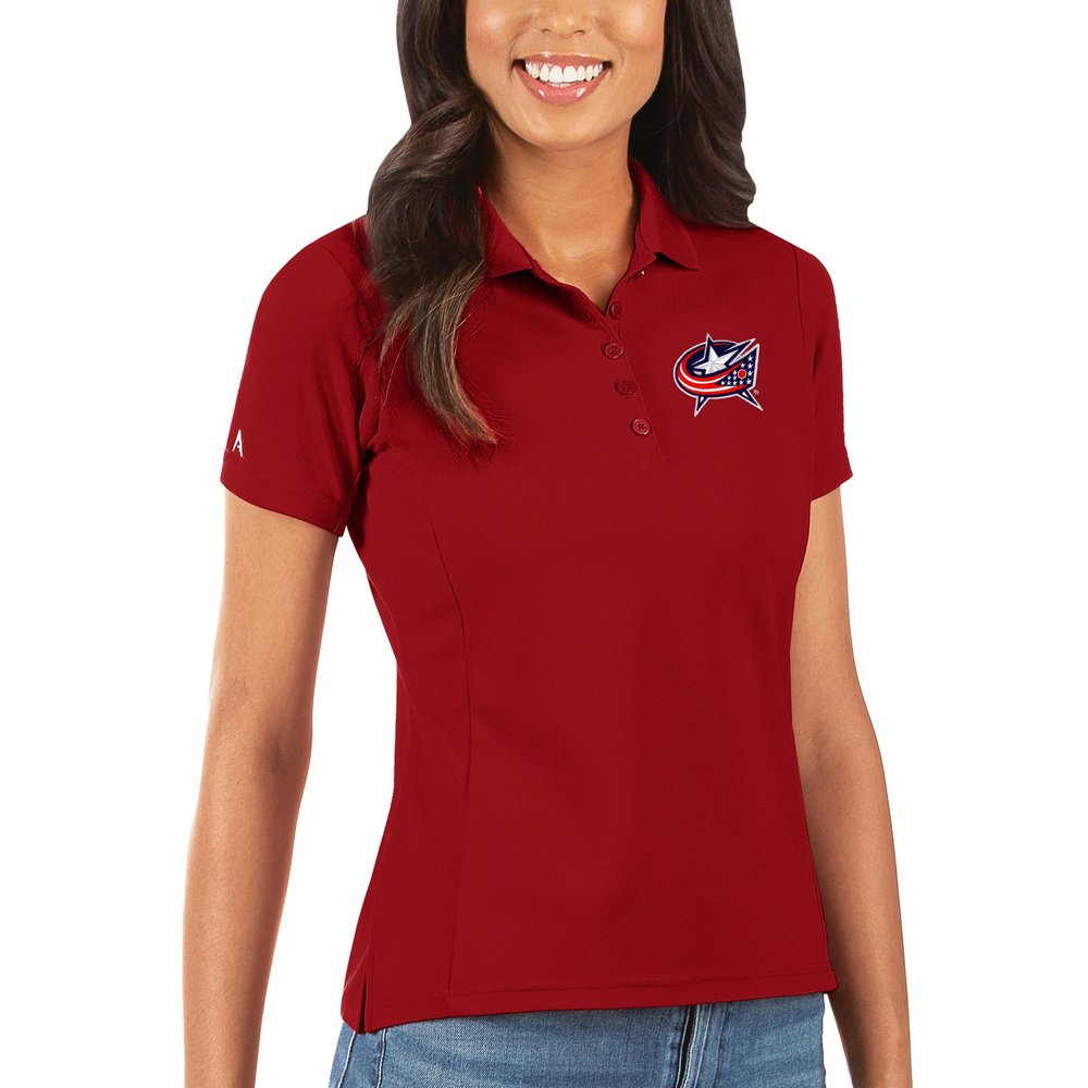 Columbus Blue Jackets Antigua Women's Legacy Pique Polo - Red