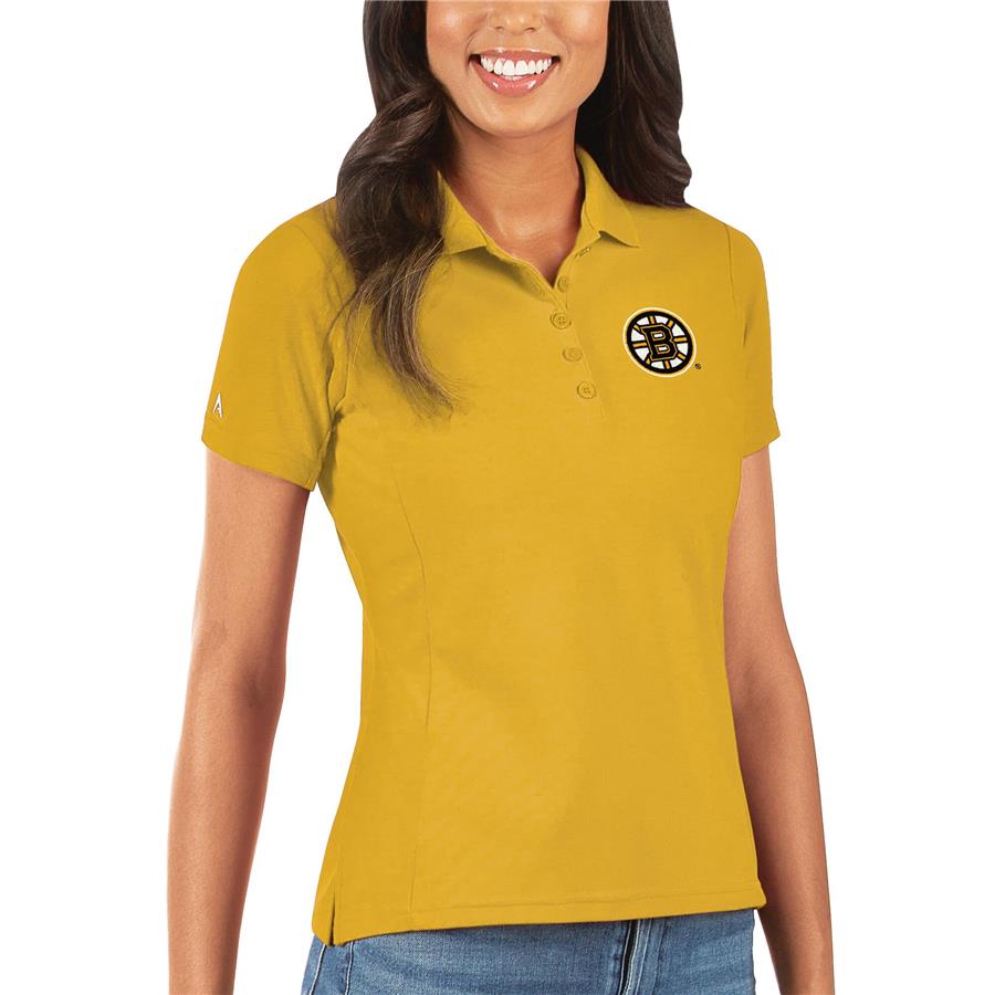 Boston Bruins Antigua Women's Legacy Pique Polo - Gold