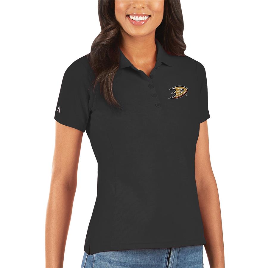 Anaheim Ducks Antigua Women's Legacy Pique Polo - Black