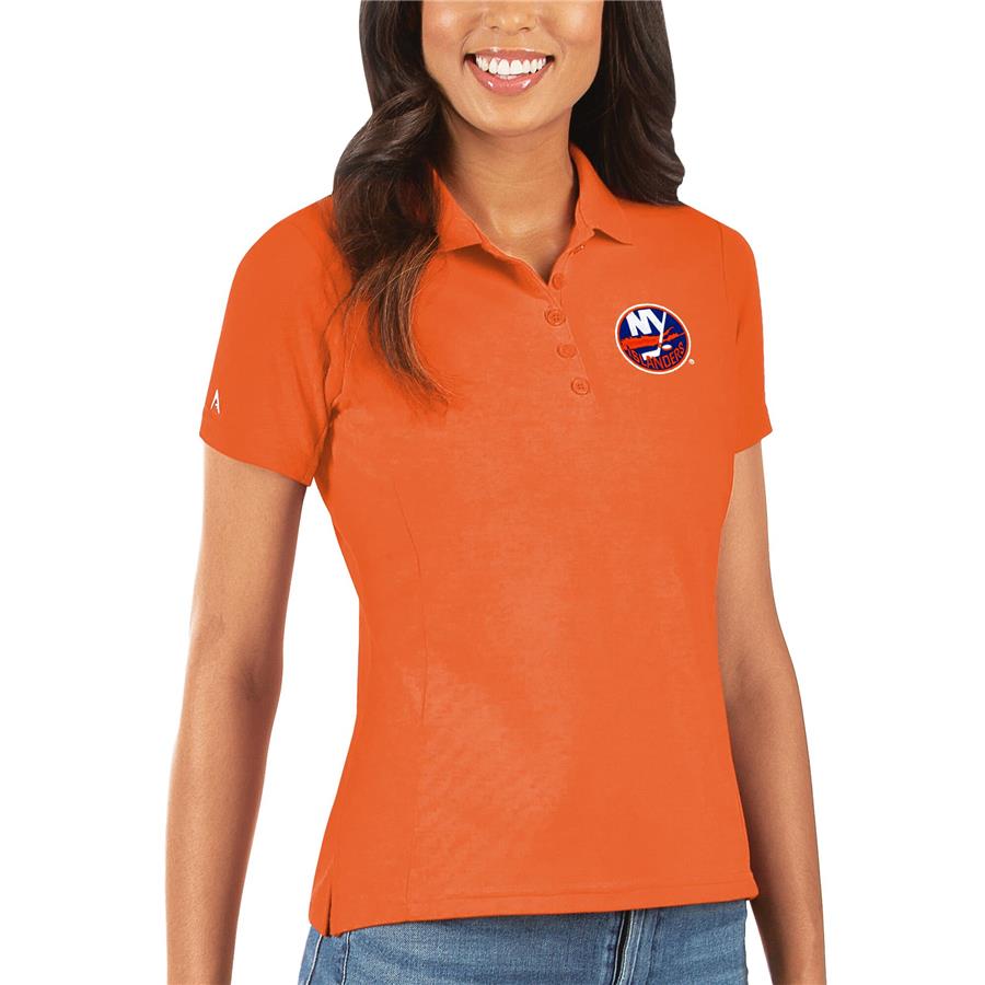 New York Islanders Antigua Women's Legacy Pique Polo - Orange