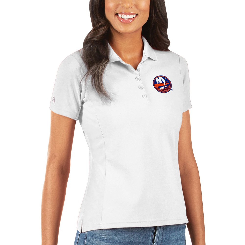 New York Islanders Antigua Women's Legacy Pique Polo - White