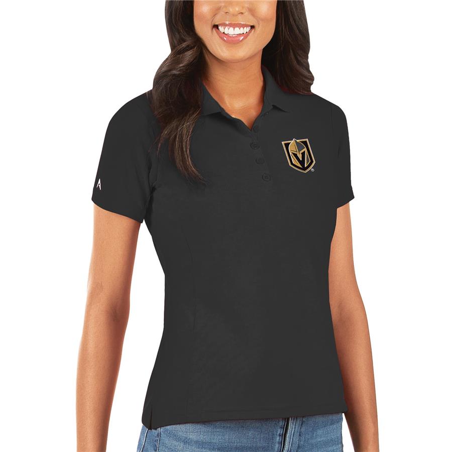 Vegas Golden Knights Antigua Women's Legacy Pique Polo - Black