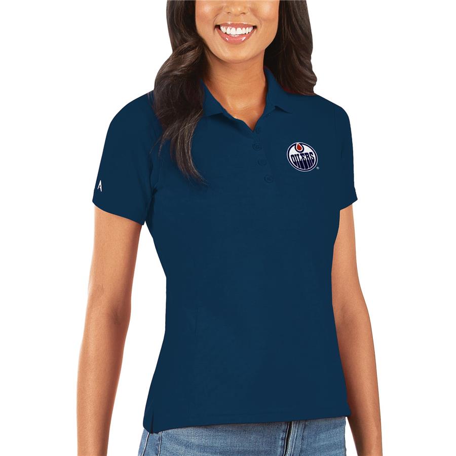 Edmonton Oilers Antigua Women's Legacy Pique Polo - Navy