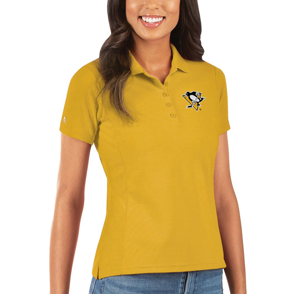 Pittsburgh Penguins Antigua Women's Legacy Pique Polo - Gold