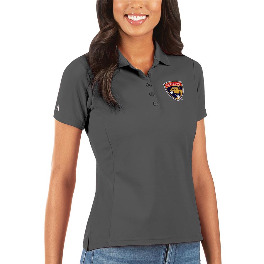 Женское поло Florida Panthers Antigua Legacy Pique (тёмно-серый)