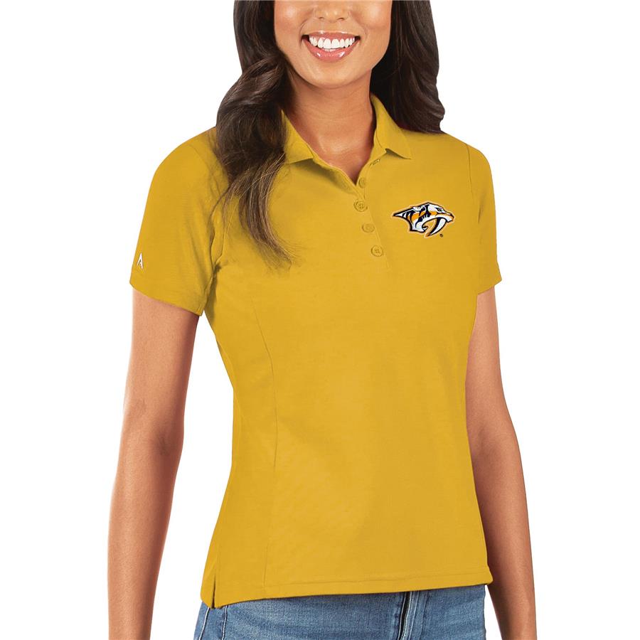Nashville Predators Antigua Women's Legacy Pique Polo - Gold